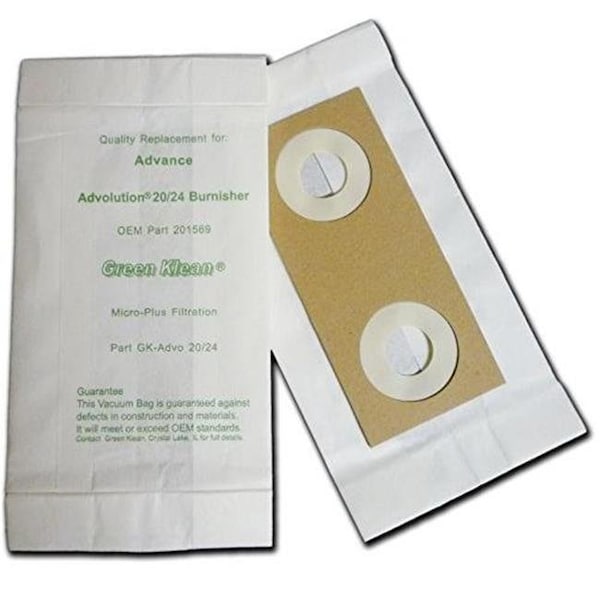 Green Klean Green Klean GK-Advo 20-24 Advance Advolution Burnisher 20 by 24 Replacement Vacuum Bags - 10 per Case - Case of 10 GK-Advo 20/24 - main